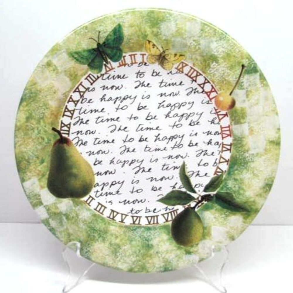 Barbara Wilson Porta Round The Clock 9" Plate The Time To Be Happy Portugal